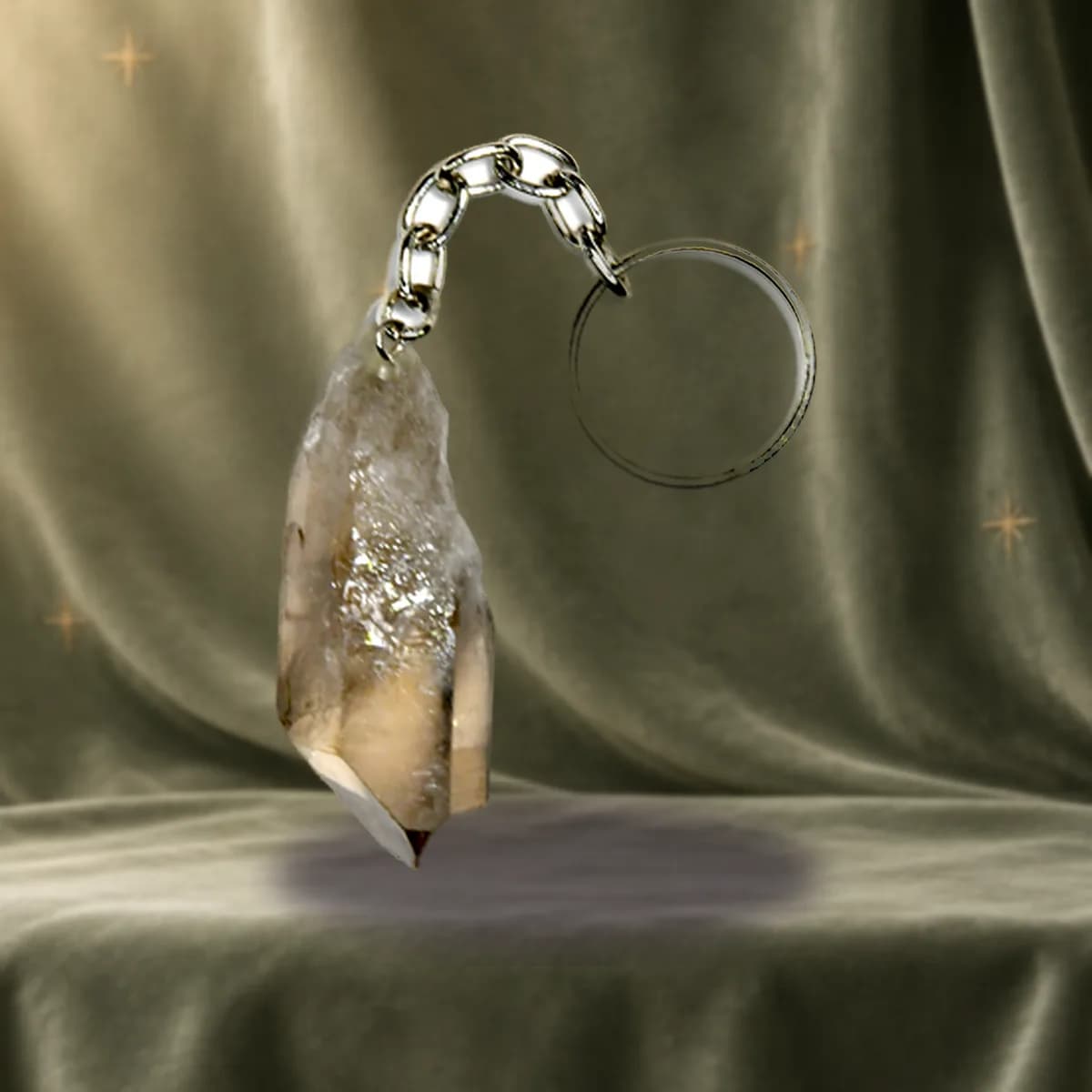Smoky Quartz keychain