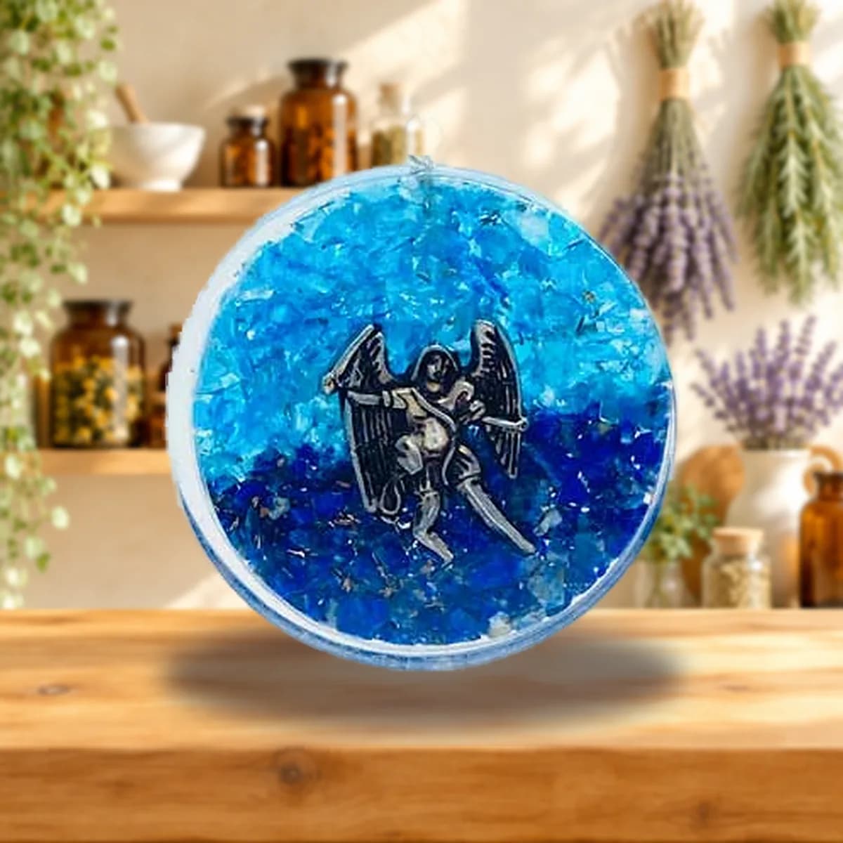 1 3/4" Mikael Blue Topaz/Sodalite orgone