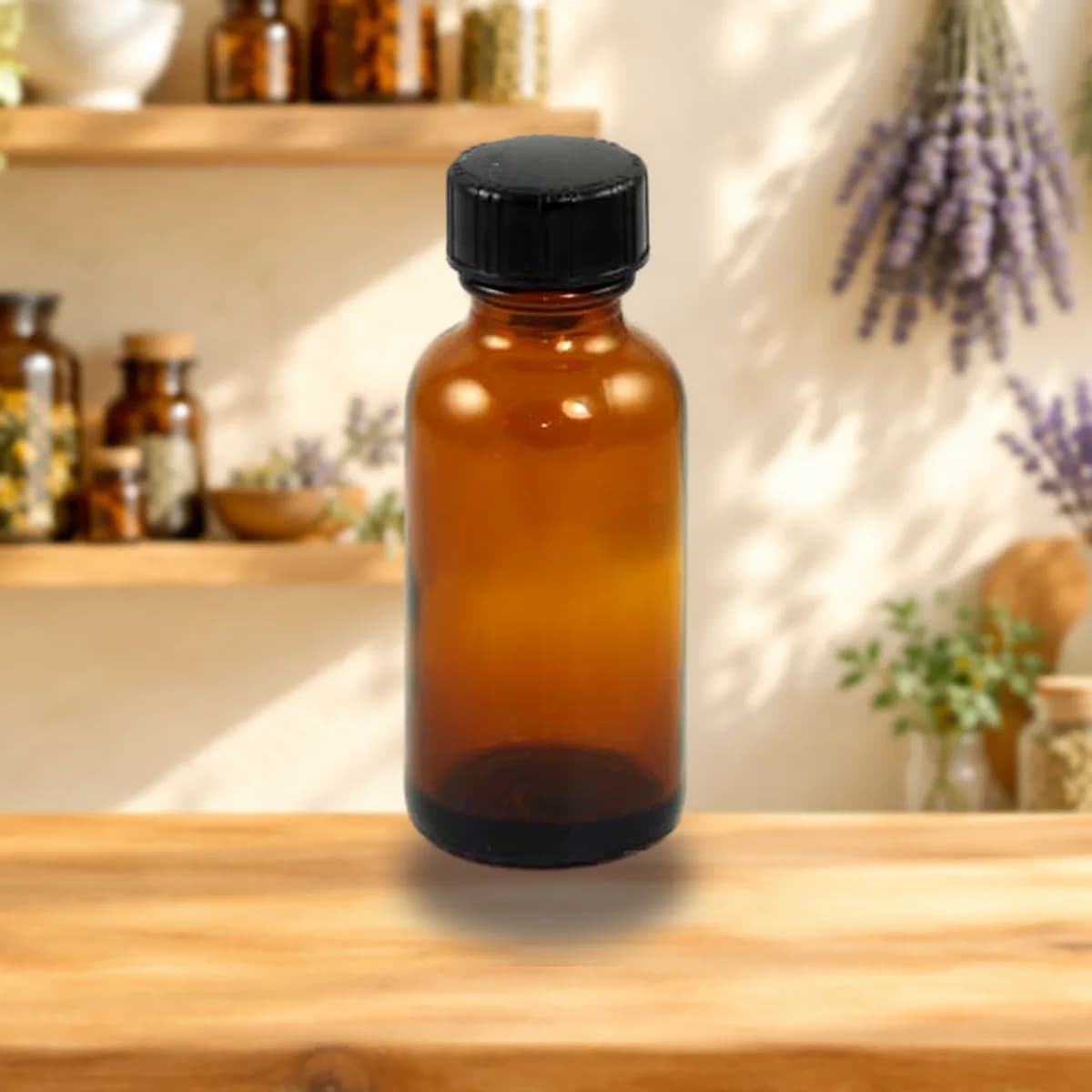 1oz Amber Bottle with Cap