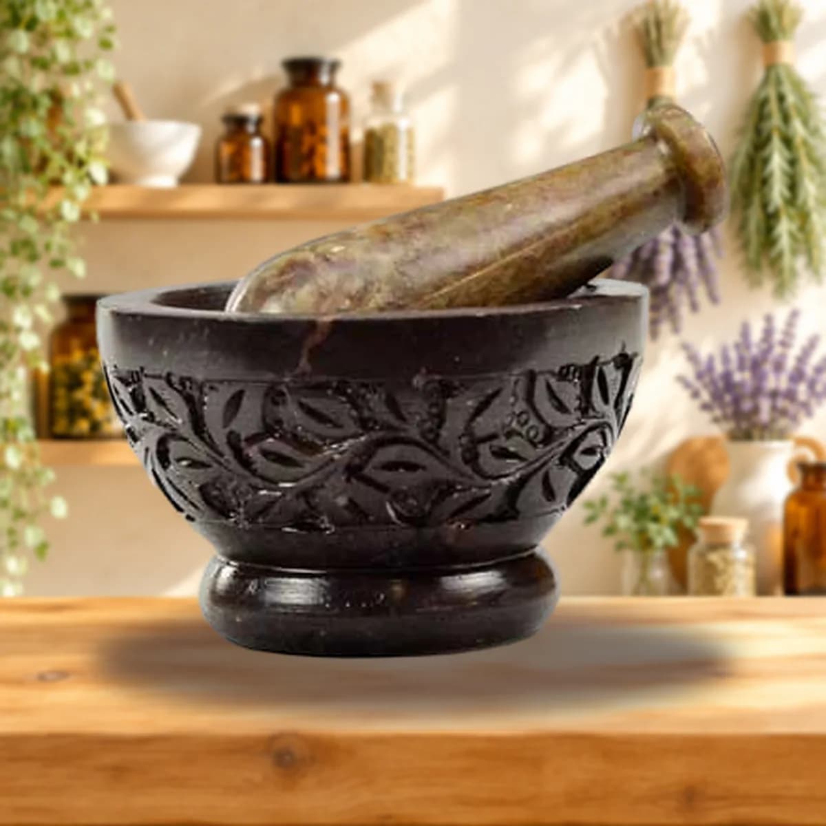 Flower mortar & pestle set