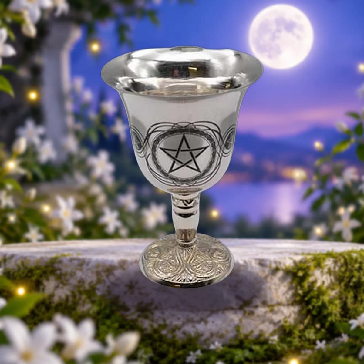 4 3/4" Pentagram chalice stainless steel