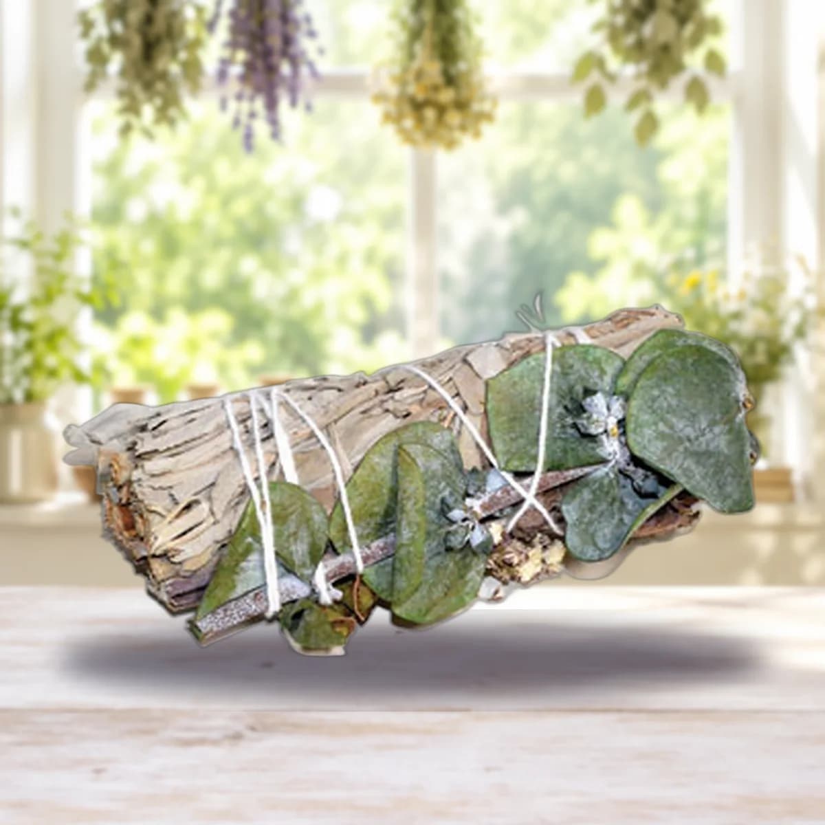 White Sage, Lavender and Eucalyptus Smudge Stick, 4 in.