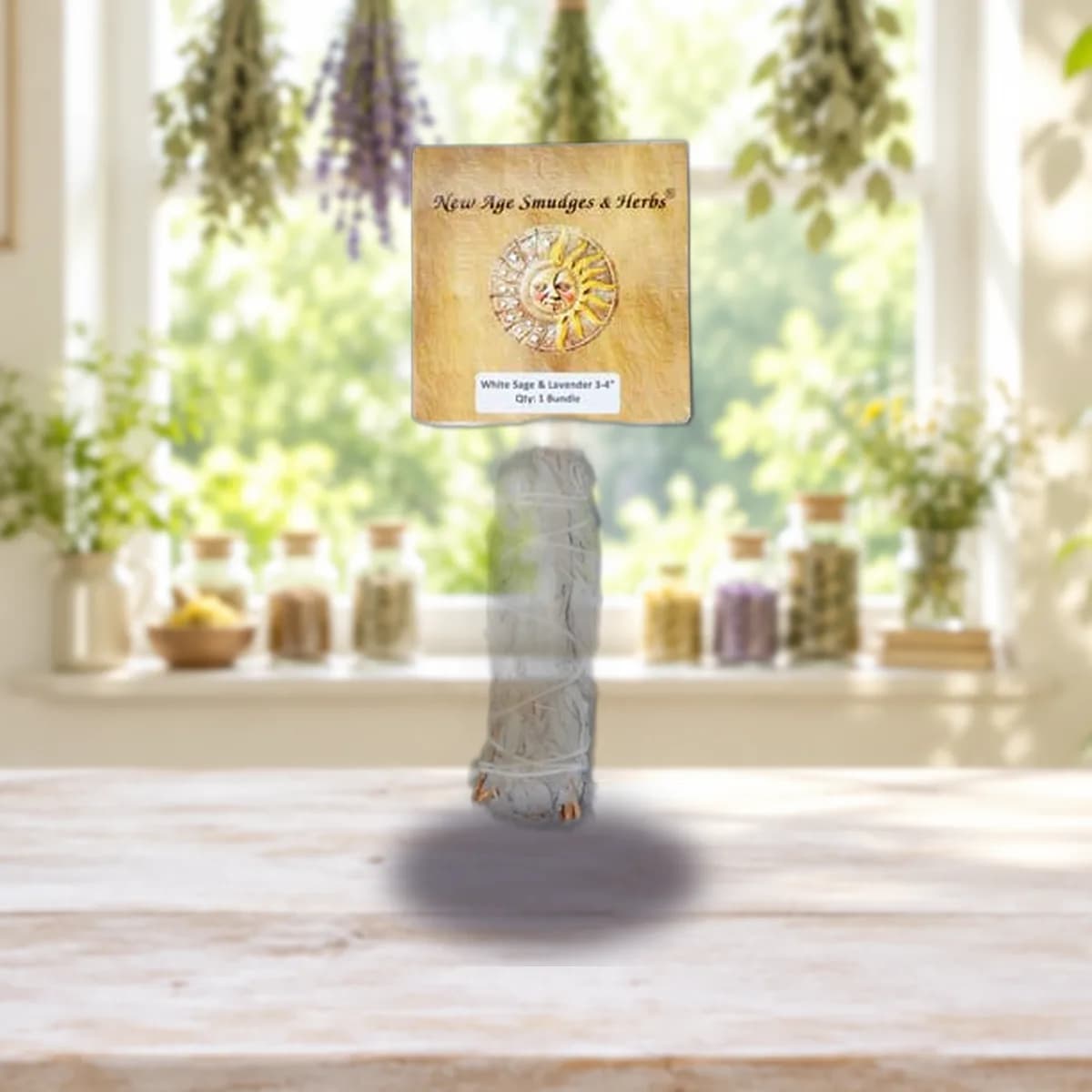 3" White Sage & Lavender smudge stick