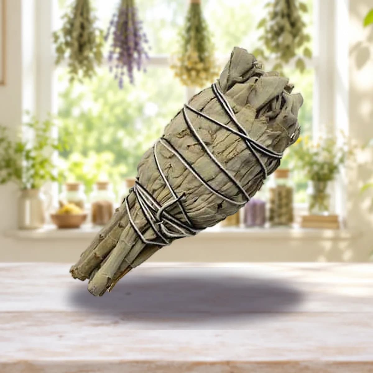 California White Sage smudge stick 4"