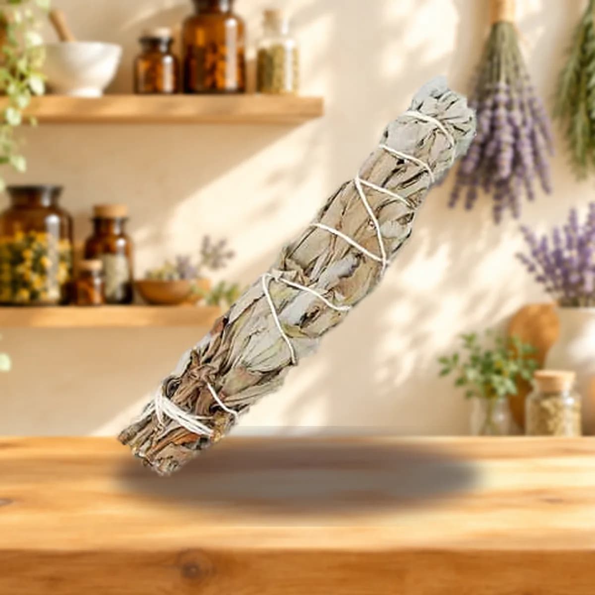 White Sage Smudge Stick, 5 to 7 in., Unbagged