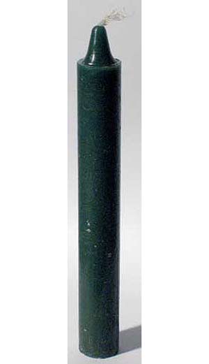 Green 6" household candle