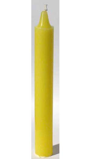 Yellow 6" household candle