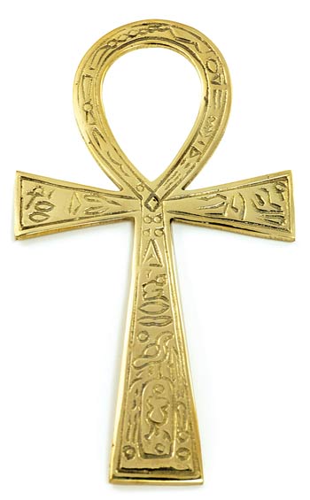 3 1/2" x 6 1/2" Ankh brass