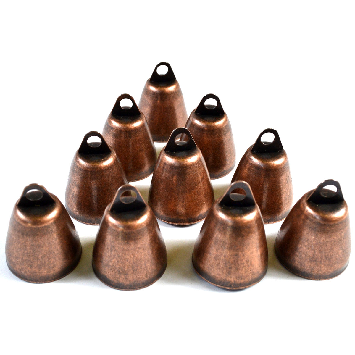 (set of 10) 1 1/4" Copper colored aluminum Bell