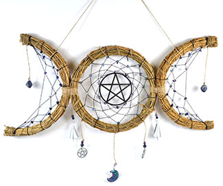 20"x 8" Triple Moon Wreath wall hanging