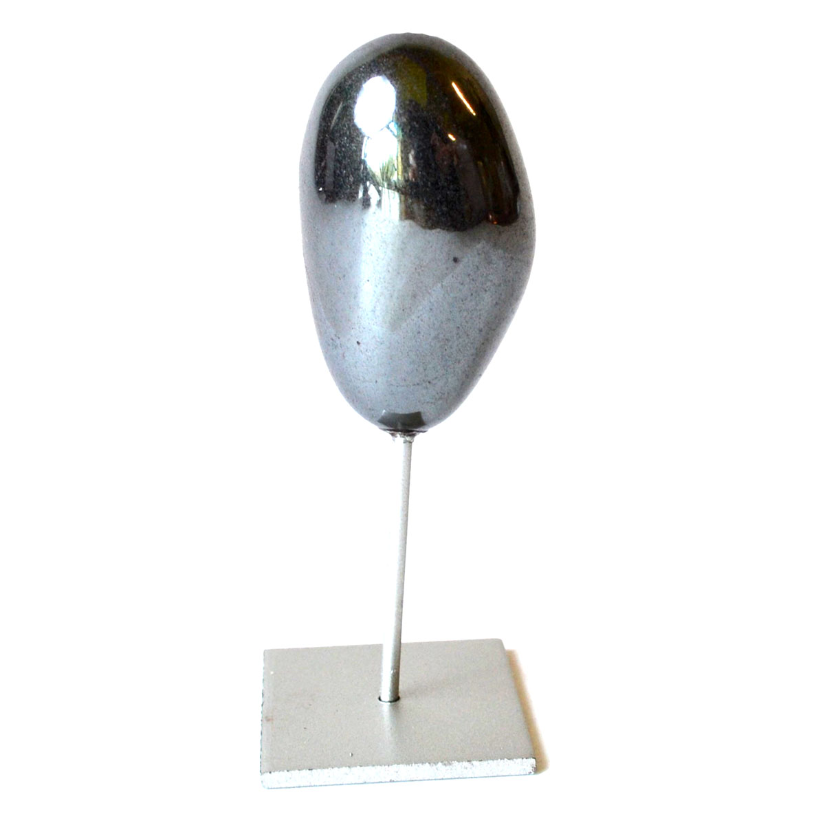 Hematite on silver stand