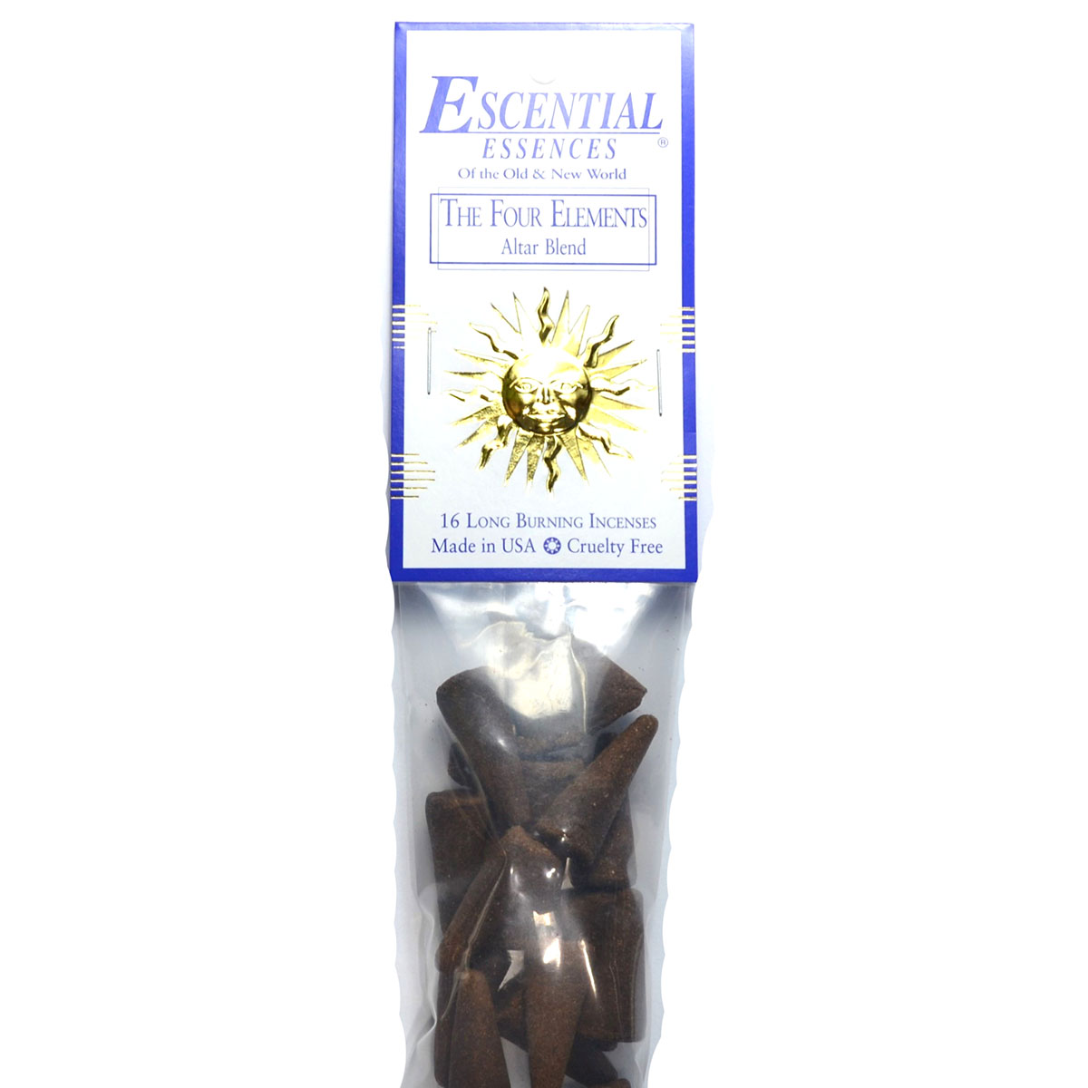 16/pk Four Elements escential essences incense cones