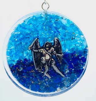 1 3/4" Mikael Blue Topaz/Sodalite orgone